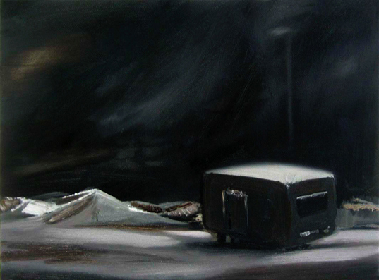 Nacht 6, 30 x 40 cm, Öl/N, 2006 (v)