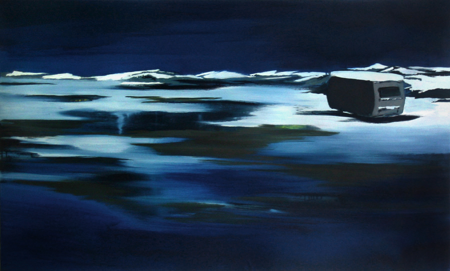 Nacht Polar (3), 80 x 140 cm, Öl/N, 2006 (v)