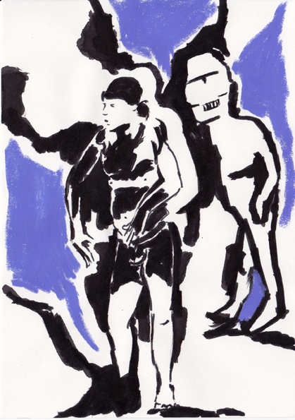 o.t., 21 x 15 cm, tusche/farbstift/papier, 2015