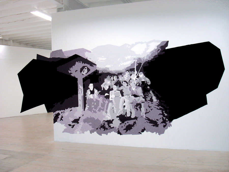 CAVE, Acrylfarbe, Wandbild, 'light strike', montanaberlin, studio44, Stockholm, 2009