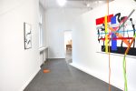 V.l.n.r: Sophia Schama, Jessica Buhlmann, Matthias Mayer, Jessica Buhlmann, Christian Heilig, Ausstellung __REICH AN ZEICHEN | GalerieETAGE, Museum Reinickendorf, 2026